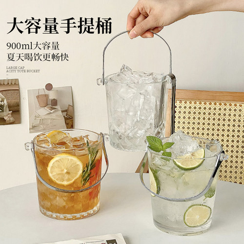 大容量玻璃冰桶户外野餐水果茶桶