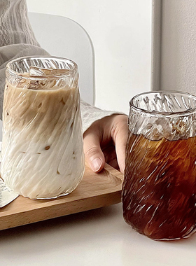高硼硅咖啡杯家用高颜值女耐高温Dirty冰美式拿铁杯玻璃喝水杯子