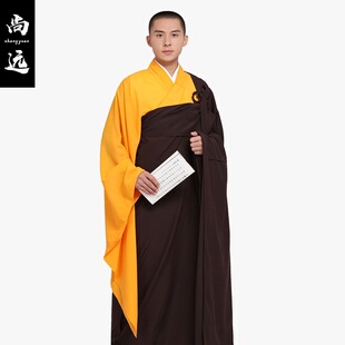 新款尚远台湾麻纱祖衣袈裟拼接五衣七衣僧服僧装和尚服法衣僧袍