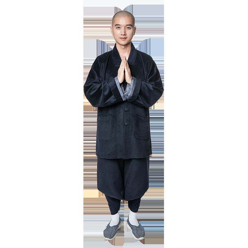 新款梵林秋冬季绵羊绒长褂僧服僧衣小褂和尚服短褂僧袍出家人大褂