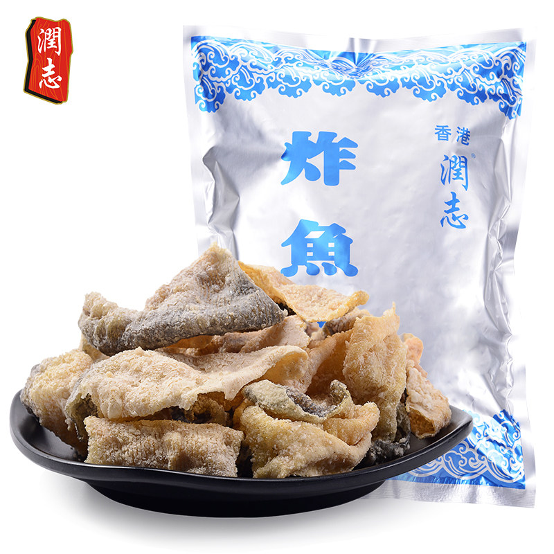 润志香脆鱼皮600g海鲜零食炸鱼皮即食香辣味小吃香港火锅美食