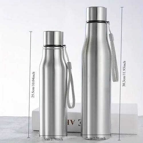 750/1000ml Portable Outdoor Water Bottle Stainless Steel Sin