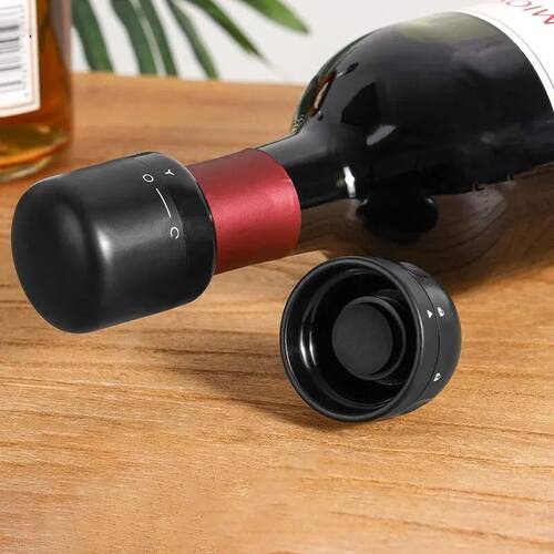 1set Black Domestic Kitchen Sealing Red Wine Bottles Stopper