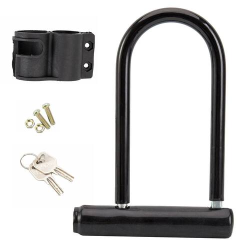 1Set Bicycle U Lock Portables Mini Bike Wheel Lock With Key