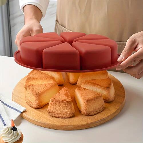 1pc Silicone Triangle Cake Mold Set - Suitable for 8-cavity