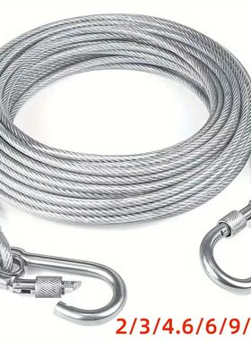 Double-headed Dog Tie Out Cable Leash ,raction rope with met