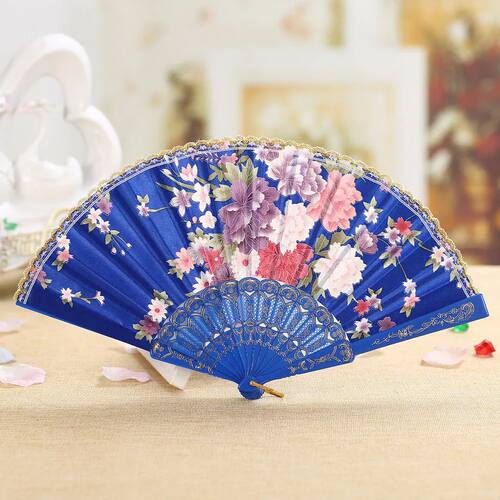 Chinese Style Silk Fan Folding Wedding Art Gifts Dance Perfe
