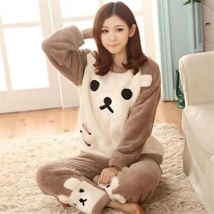 2022 winter ladies warm pajamas women pyjamas nightwear girl