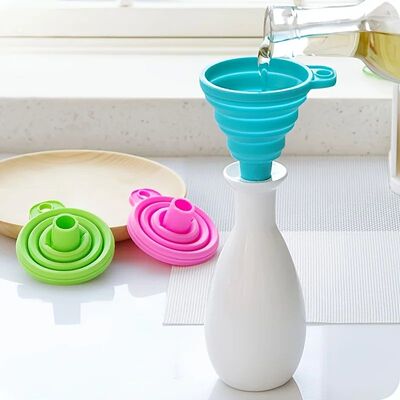 2pcs Foldable Funnel Food Funnel Collapsible Kitchen Funnel