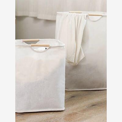 Waterproof Laundry Basket Cotton Linen Dirty Clothes Baskets
