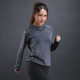 girl thin Women sleeve fitness long sweater shirt hooded