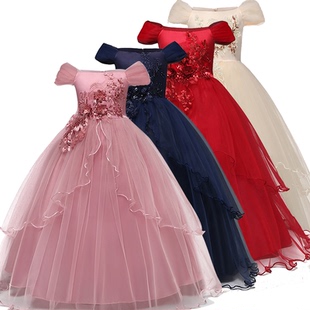 Kid Wedding Dresses for Girls Elegant Flower Princess Long G
