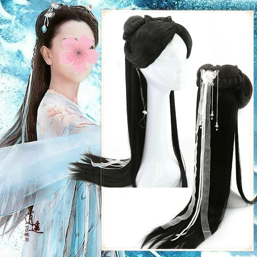 汉服古风小龙女全套披肩发