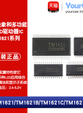 TM1621/B/C/D LCD液晶屏显示驱动芯片 内存映象 串行接口 3.3/5V