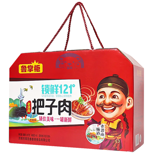 鲁掌柜老济南把子肉山东特产风味传统食品鲁香斋400g*4罐头礼盒装