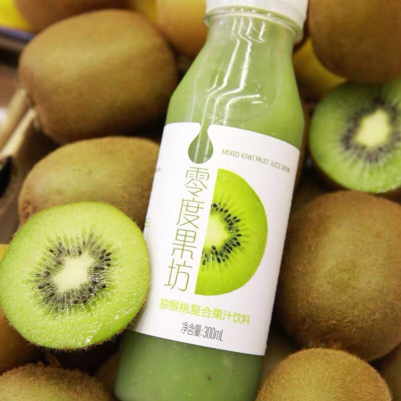 零度果坊冷链100%NFC鲜榨猕猴桃汁0脂肪饮料水果汁芒果荔枝橙子汁