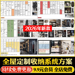 精装修设计家装全屋定制收纳系统方案玄关卧室厨房卫生间阳台柜子