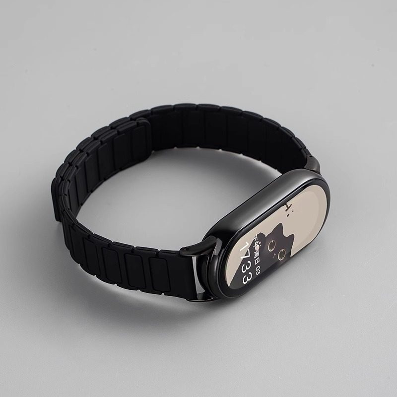 适用小米手环10/9/8表带硅胶磁吸回环手表9腕带通用NFC版运动男女