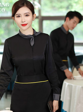 简约新款餐饮工作服男女