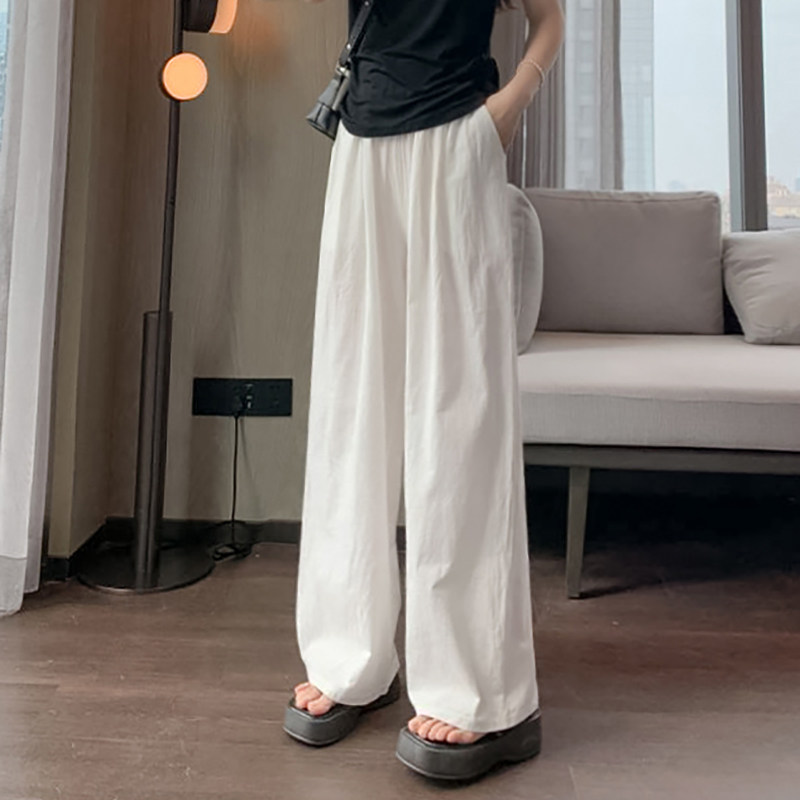 棉麻阔腿裤宽松女夏季薄款高腰显瘦垂感凉凉休闲防晒慵懒风拖地裤,女装/女士精品,休闲裤,淘宝优惠券,粉丝福利购,淘宝优惠卷