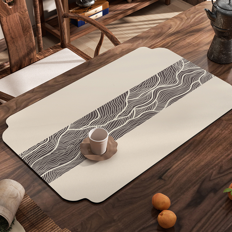 新中式桌旗禅意茶席硅藻泥吸水垫茶台茶垫桌布高端小尺寸茶桌垫布