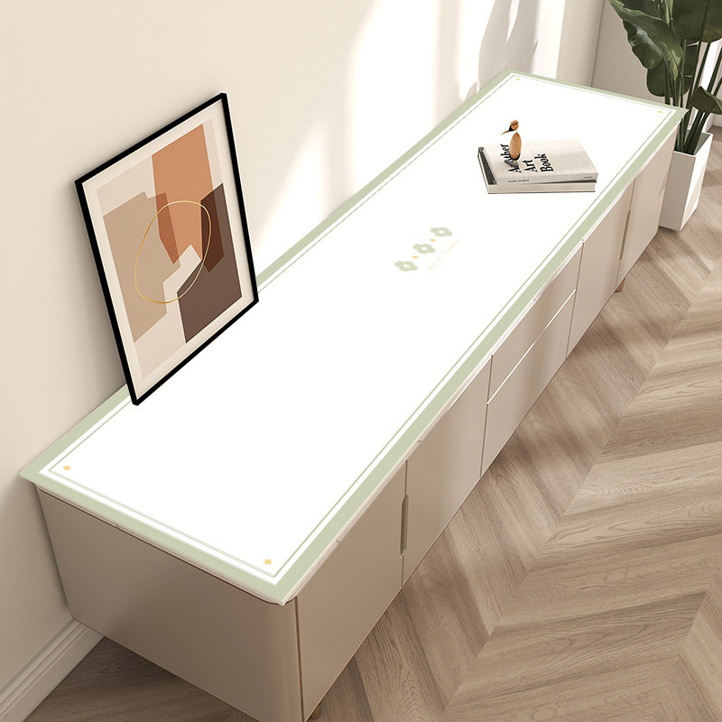 电视柜桌布小清新硅胶长方形餐桌垫防水防油免洗防尘盖布茶几台布