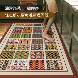 厨房免洗地垫专用防水防油耐脏垫子防滑家用大面积地毯脚垫可定制