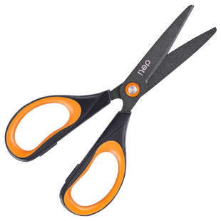 得力大号不锈钢长剪刀家用厨房用小号手工尖头成人办公学生锋利工业裁缝裁布缝纫服装剪刀多功能厨用花艺