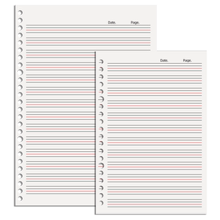 b5活页本替芯空白26孔活页本外壳封面横线英语本子替芯笔记本A5活页纸网格方格活页纸20孔手账本活页芯打孔本
