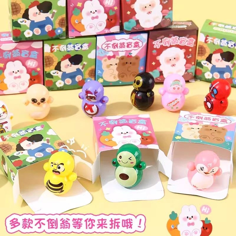 网红不倒翁卡通可爱太空圣诞蔬菜动物迷你桌面摆件口袋解压小赠品,玩具/童车/益智/积木/模型,不倒翁,淘宝优惠券,粉丝福利购,淘宝优惠卷