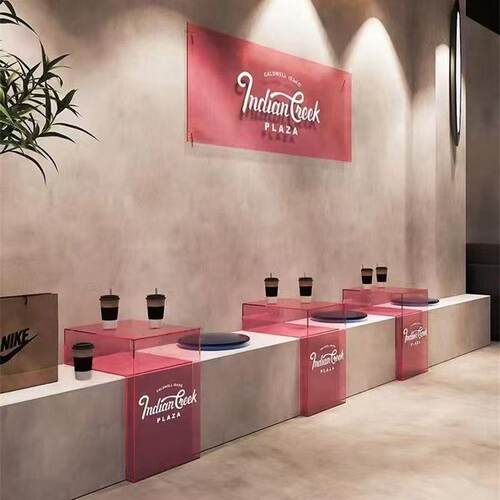 网红彩色亚克力L型阶梯展示地台