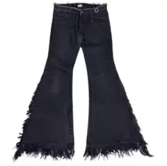 [Original Exclusive] Melancholy Mushroom Independent Visual Style L.G.B Tassel Crow Pants Low-Waist Flared Jeans
