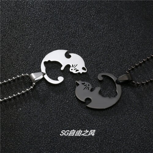 一对拼接磁吸项链好朋友