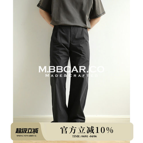 美式复古CHINO弧形剪裁户外登山休闲工装宽松直筒裤MBBCAR窄幅
