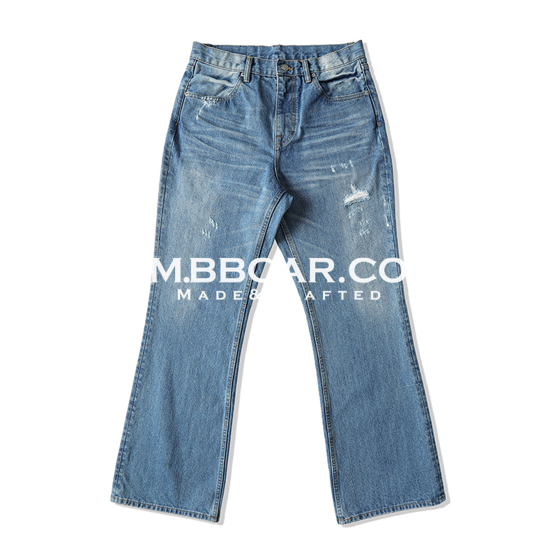 MBBCAR窄幅15.5OZ雪花707青光蓝