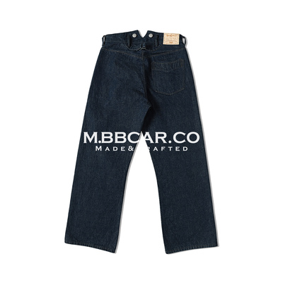 MBBCAR窄幅15.3OZ染系列赛络纺淘金热705B赤耳丹宁1870单袋工作裤