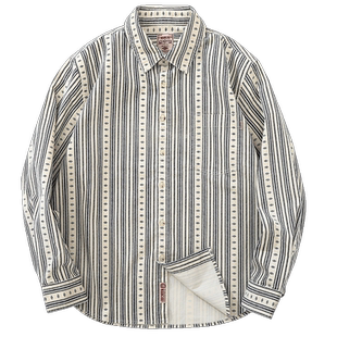 MBBCAR窄幅高端灯芯绒美式复古阿美咔叽衬衫重磅民族风工装衬衣