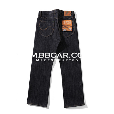 窄幅MMC藏系列黄经幡16.9OZ黄芯特深蓝绳染赤耳丹宁701直筒牛仔裤