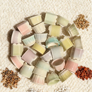 多肉花盆陶瓷迷你植物花器个性创意花盆冰裂多肉小号花盆栽拇指盆