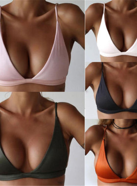 neck Crop Top Sport Wrap Halter Tank Vest Swimwear Camisoles