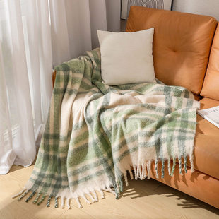 2024 Large Shawl Sofa Blanket Nap Blanket Thickened Plush