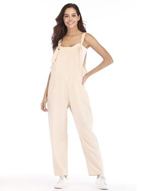 Wide leg denim overalls ladies jumpsuit