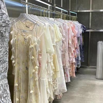 夏季新款碎花裙裙子连衣裙女夏高级感长裙广州十三行女装批货货源