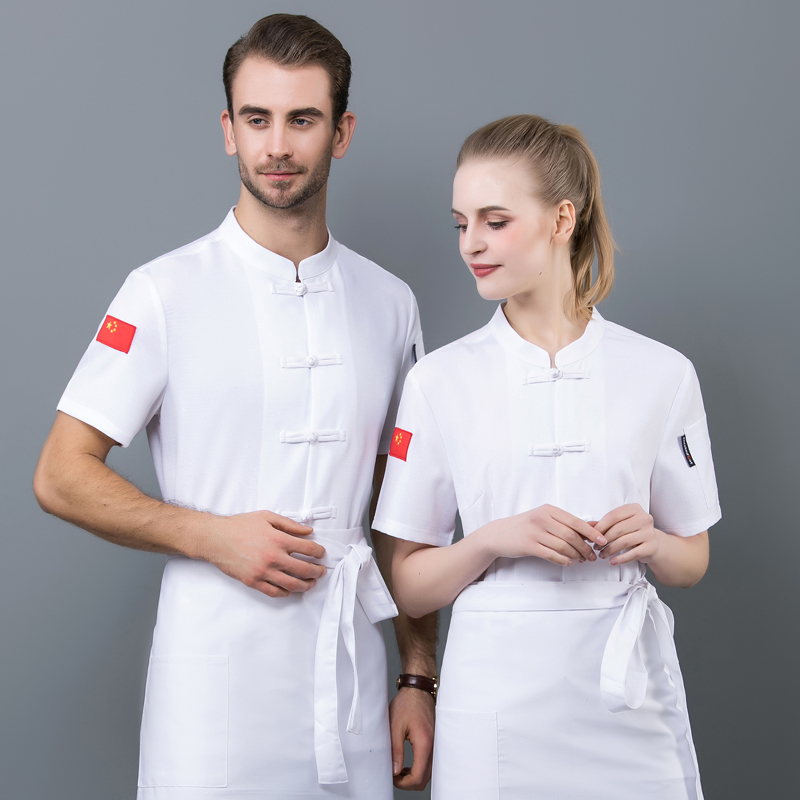 厨师服夏季透气男后厨房衣服餐饮酒店厨师工作服短袖薄款工衣亚麻|ruв категории Женская одежда, костюм/студенты школьную форму/обмундирования, отель обмундирования - от Buy2taobao.com для оказания профессиональной услуги покупки агента Taobao