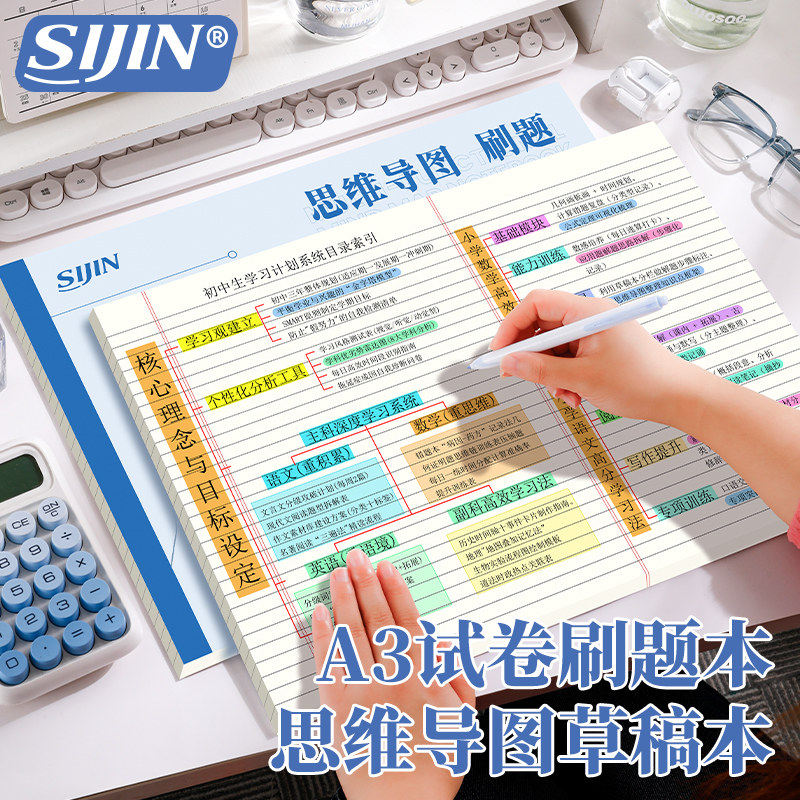 a3思维导图草稿纸拍纸本试卷形图片