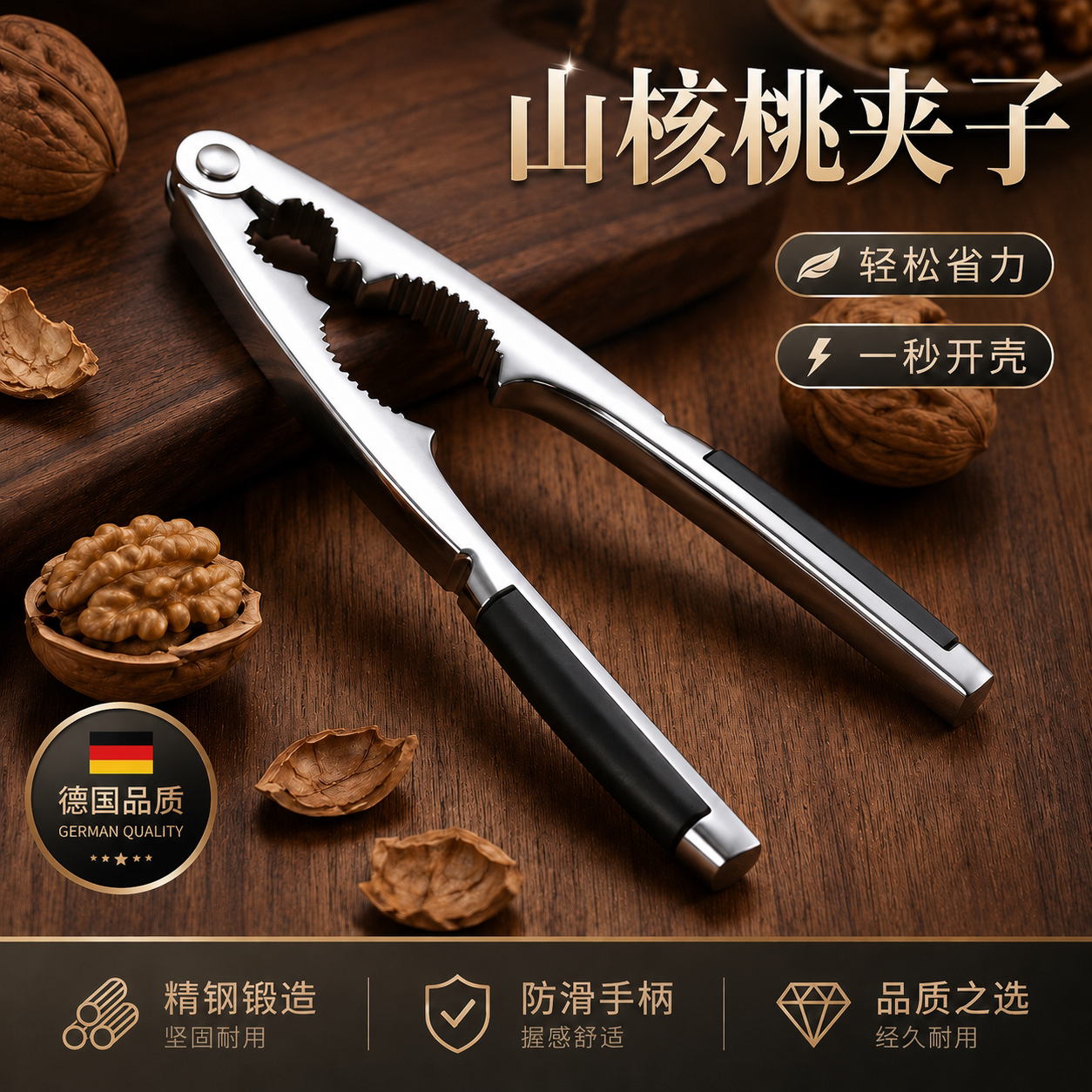 山核桃专用夹子德国神器家用剥壳工具多功能开坚果的松子榛子杏核