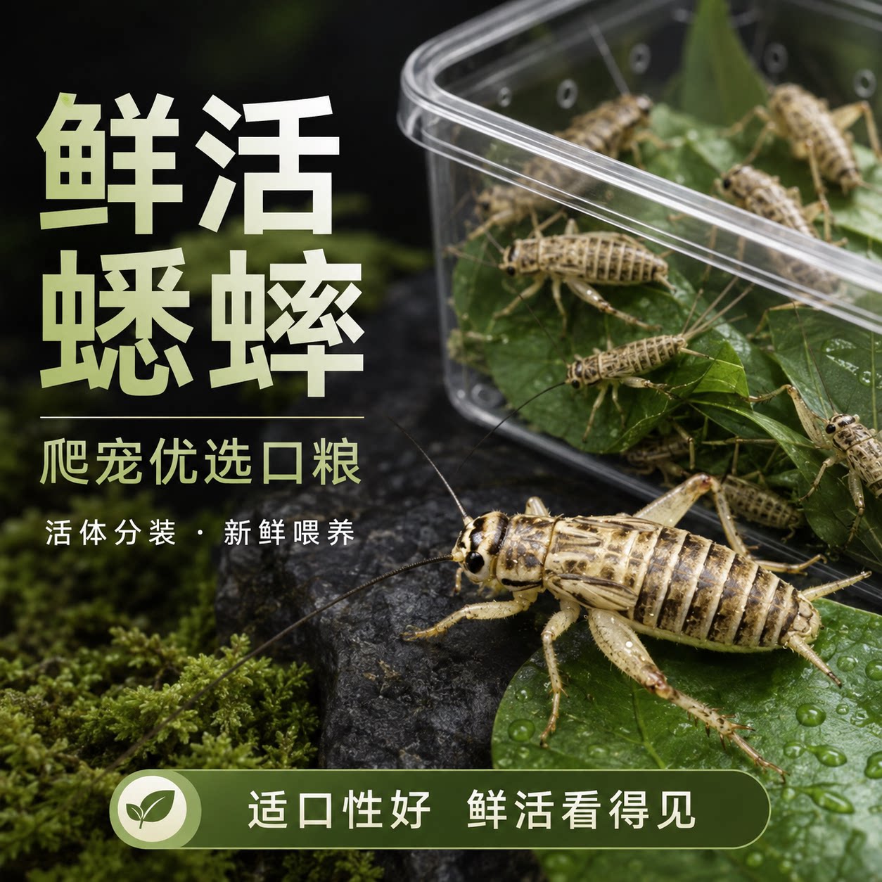 爬宠食物蟋蟀活体白蟋蟀蛐蛐蜥蜴守宫鬃狮蜘蛛蝎子粮食活食樱桃红