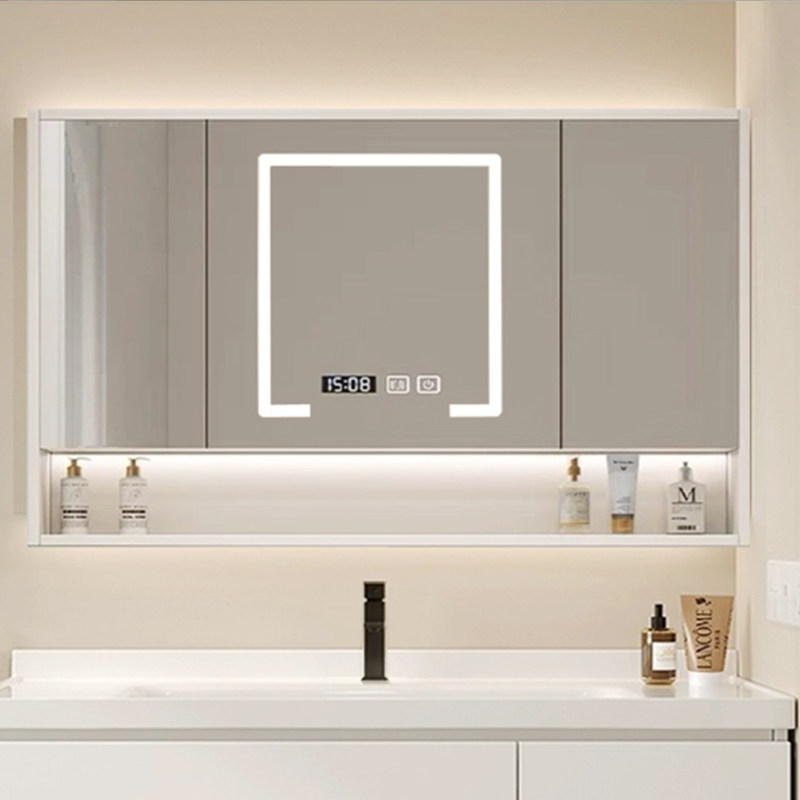 实木智能浴室镜柜单独卫生间挂墙式梳妆镜子灯光除雾收纳柜置物架,家装主材,浴室镜柜,淘宝优惠券,粉丝福利购,淘宝优惠卷