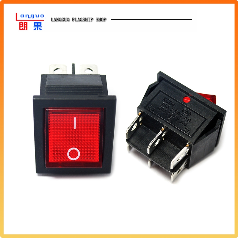 KCD4船型开关翘板电源按钮带灯