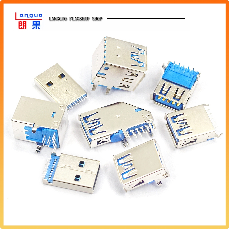USB3.0-AM/AF90/180度USBA母座